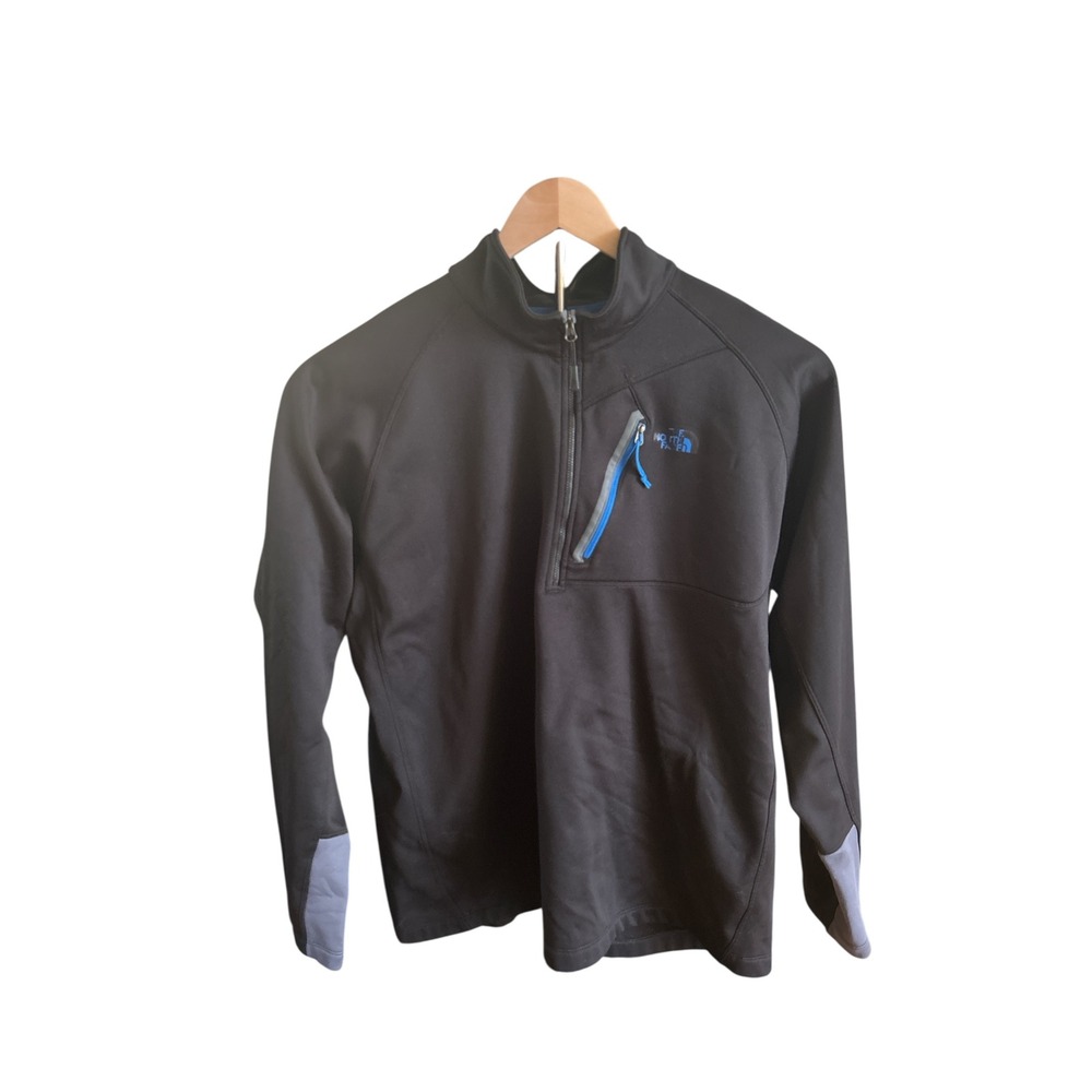 The North‎ Face Pullover Jacket Mens XXL Long Sleeve Quarter Zip Black